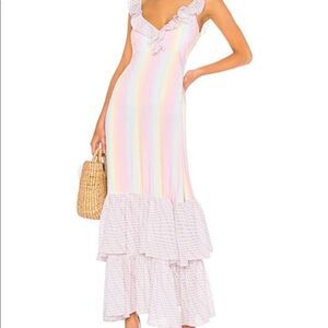 New with‎ Tags All Things Mochi Amanda Dress in Pink Rainbow Size Medium